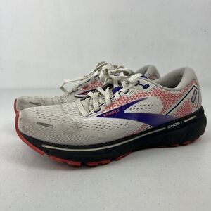 Brooks Womens Ghost 14 1203561B192 White Running Shoes Sneakers Size 8.5 B